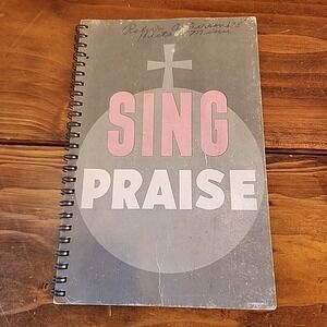 Vintage 1954 Sing Praise Lutheran Christian Song Book Religious Music Hymns